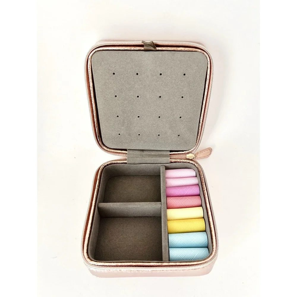 Nordstrom Rose Gold Square Jewelry‎ Travel Case Box 4.5